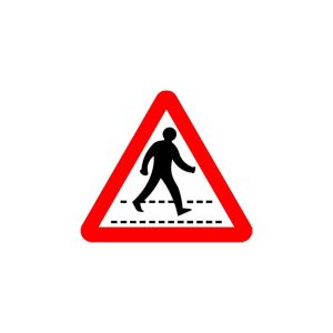 Road sign Pedestrian crossing