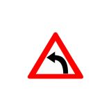 road sign left hand curve