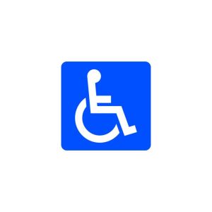 Road sign parking for wheel chair