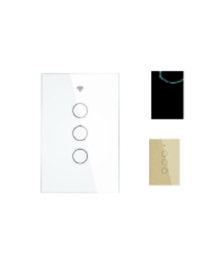3 GANG WIFI+RF Smart Switch WRS-US3 White