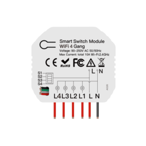 Hidden Wi-Fi smart switch 4 gang MS-104D